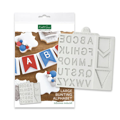Large Bunting Alphabet Silicone Mould