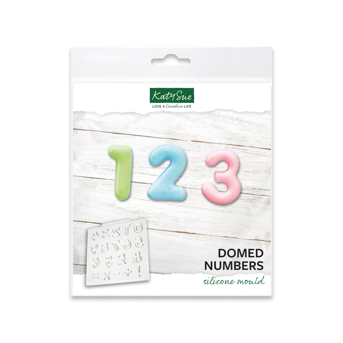 Domed Numbers Silicone Mould
