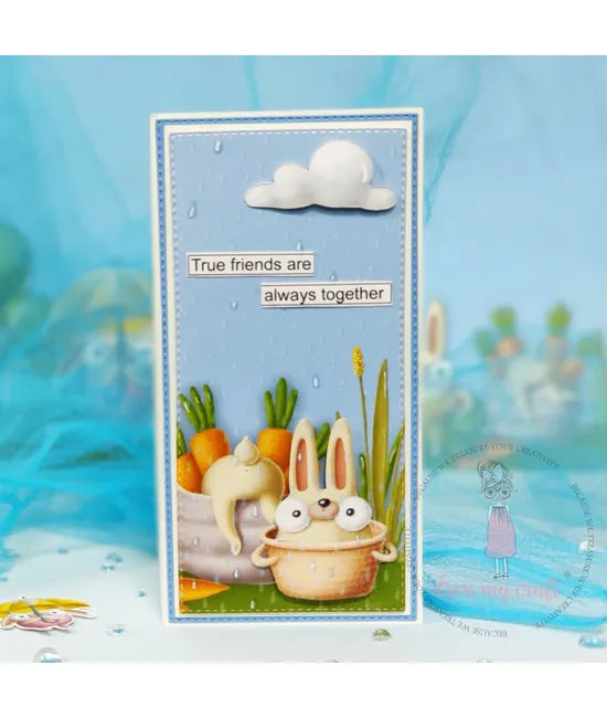 Dress My Craft Transfer Me - Fond de jardin pluvieux