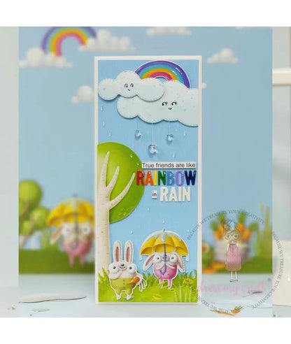 Dress My Craft Transfer Me - Fond de jardin pluvieux