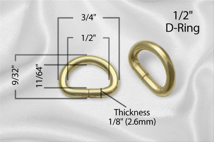 Metal D-Ring - 1/2"