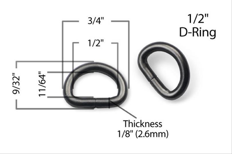 Metal D-Ring - 1/2"