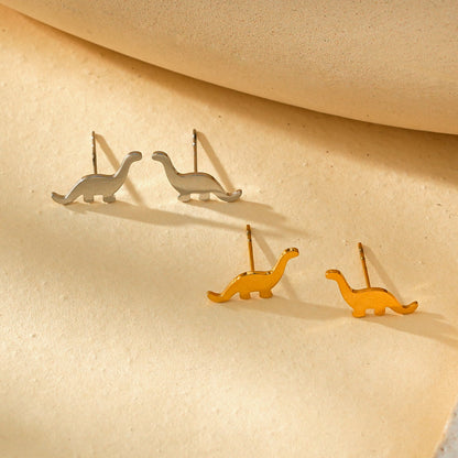 Style DINO: Dinosaur Stud Earrings in Silver