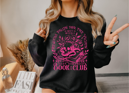 Sweat-shirt unisexe col rond Club de lecture Romance sombre | Bookish