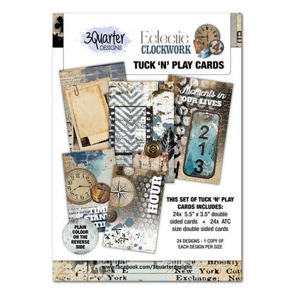 3Quarter Designs - Horloges éclectiques - Cartes Tuck N Play