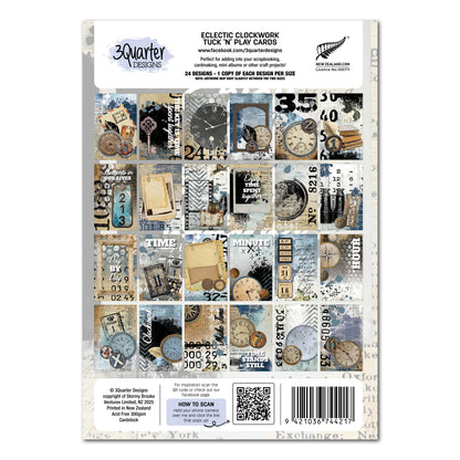 3Quarter Designs - Horloges éclectiques - Cartes Tuck N Play