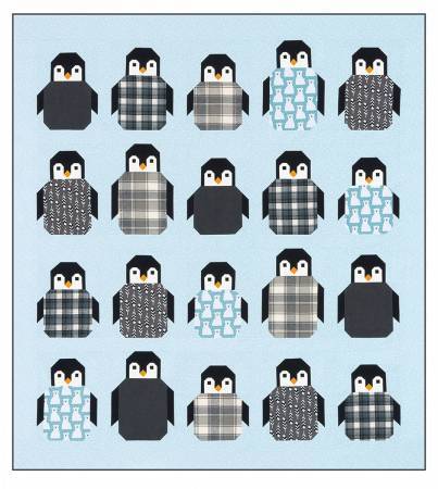 Patron de courtepointe Penguin Party par Elizabeth Hartman