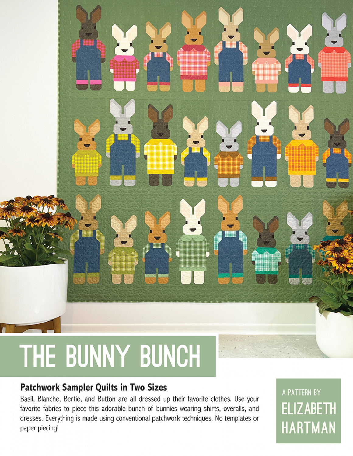 Patron de courtepointe Bunny Bunch par Elizabeth Hartman