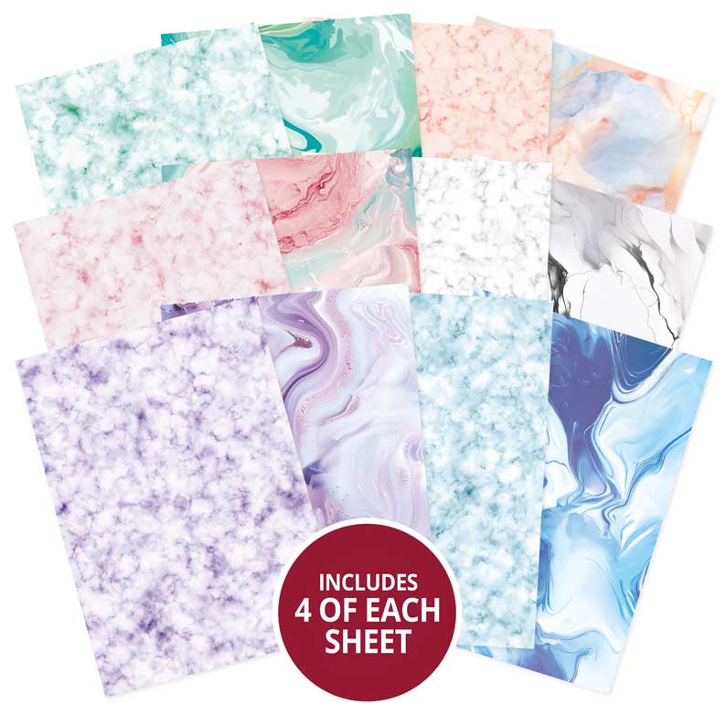 Bloc de papier Hunkydory Essential Selection - Marbre