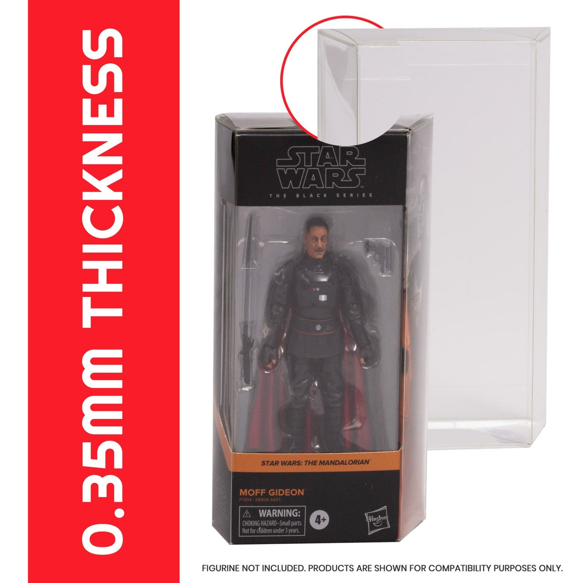 EVORETRO Étui de protection pour figurines articulées Star Wars Black Series standards avec coins inclinés - PET 0,35 MM - Paquet de 10