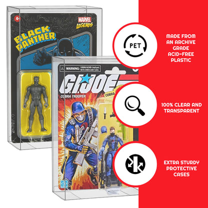 Action Figure Protective Case for Carded Star Wars and GI Joe  3.75'' (Shallow, 30MM) - 10 Pack