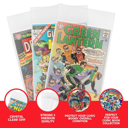 EVORETRO Comic Bags for Comics Regular and Silver Comic Bags - 2MIL
