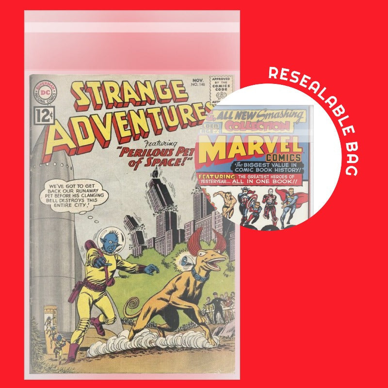 EVORETRO Resealable Comic Bags Fits With Silver Age Comics -2MIL