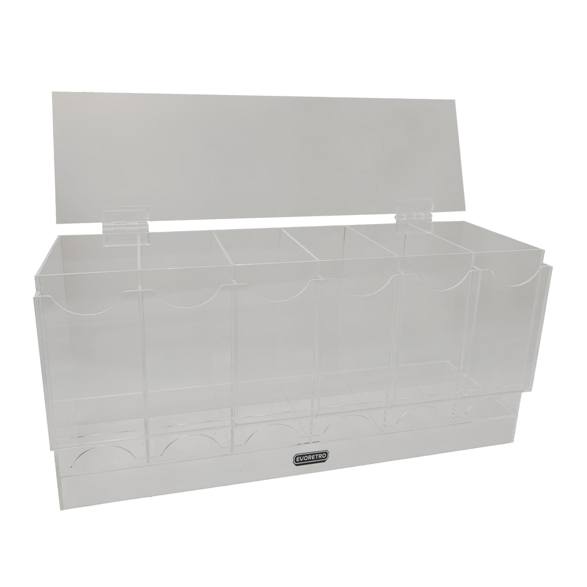 Présentoir en acrylique EVORETRO pour les packs distributeurs de boosters – Présentoir de comptoir avec étagère supérieure