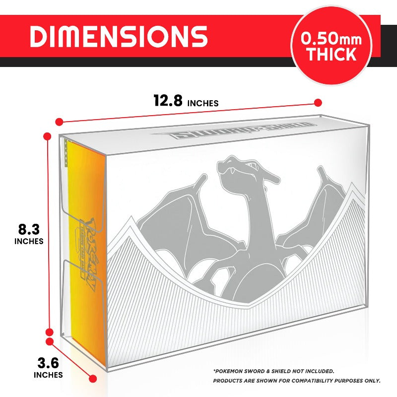 Pokémon TCG Épée et Bouclier Charizard Collection Ultra Premium EVORETRO PET Étui Présentoir