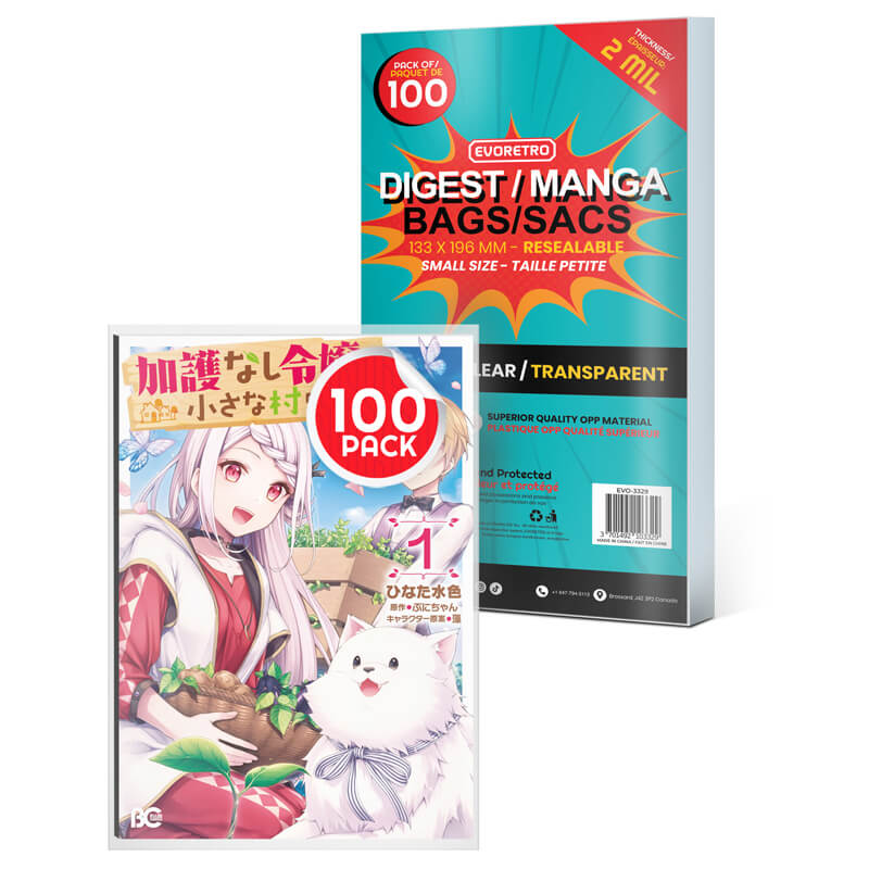 Resealable Bags for Digest, Manga comic
