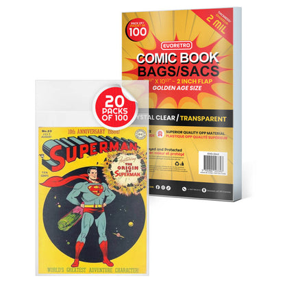 Golden Age Comic Book Bags 2 MIL