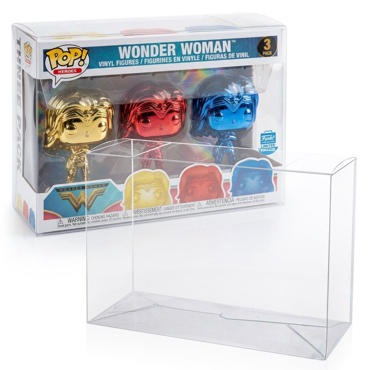 Funko Pop 2 figurines Wonderwoman EVORETRO PET Protector 0.35MM