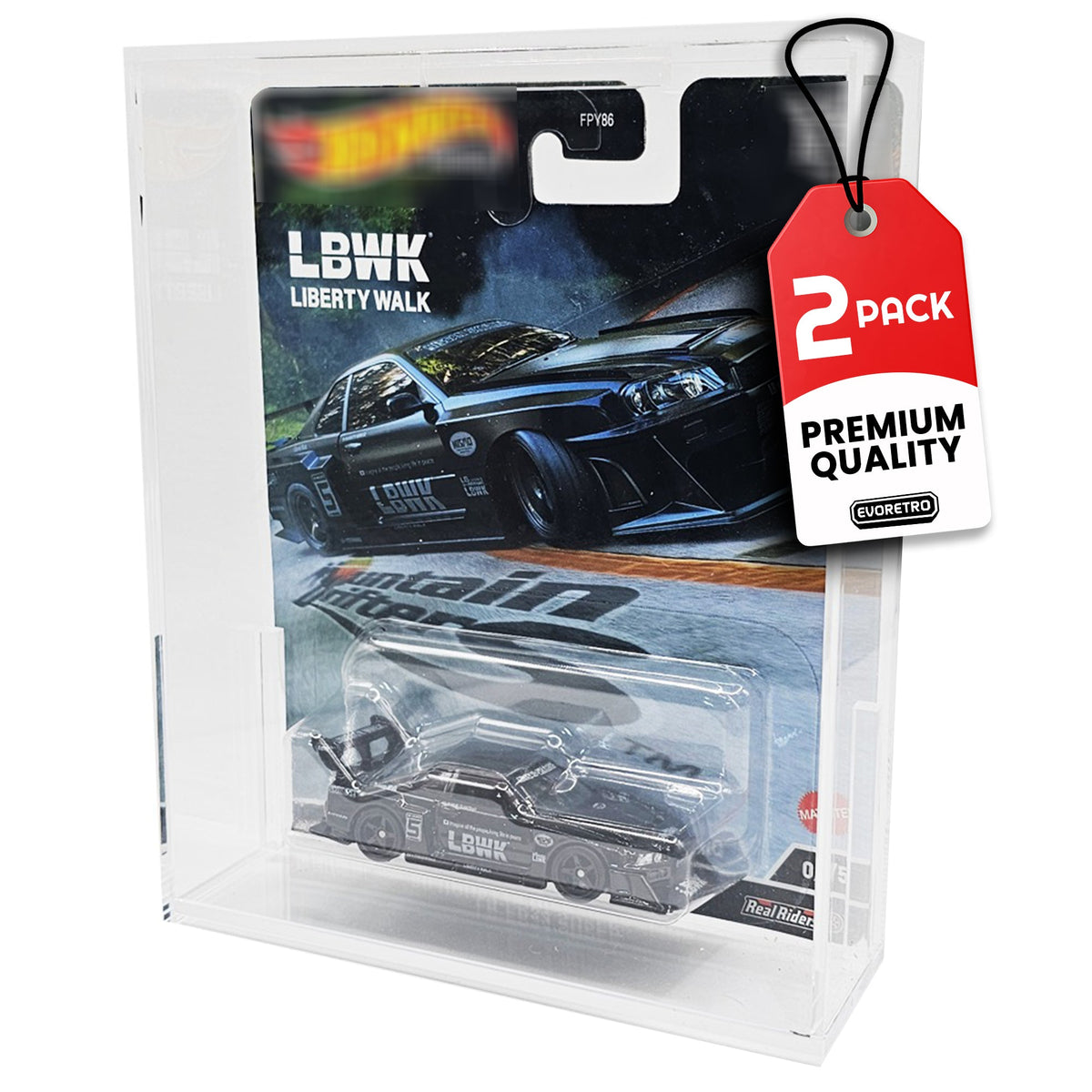 EVORETRO Boîtier de protection en acrylique pour Hot Wheels Premium, lot de 2