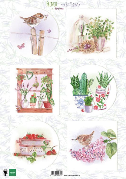 Feuille de découpe Antiquités Françaises Herbes A4