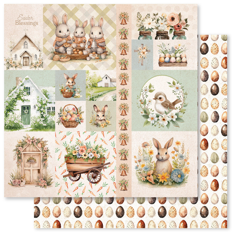Collection de papiers Easter Village 30,5 x 30,5 cm 34017
