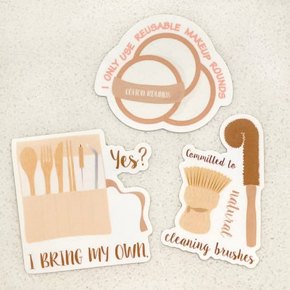 "I Only Use Reusable Makeup Rounds" Sticker