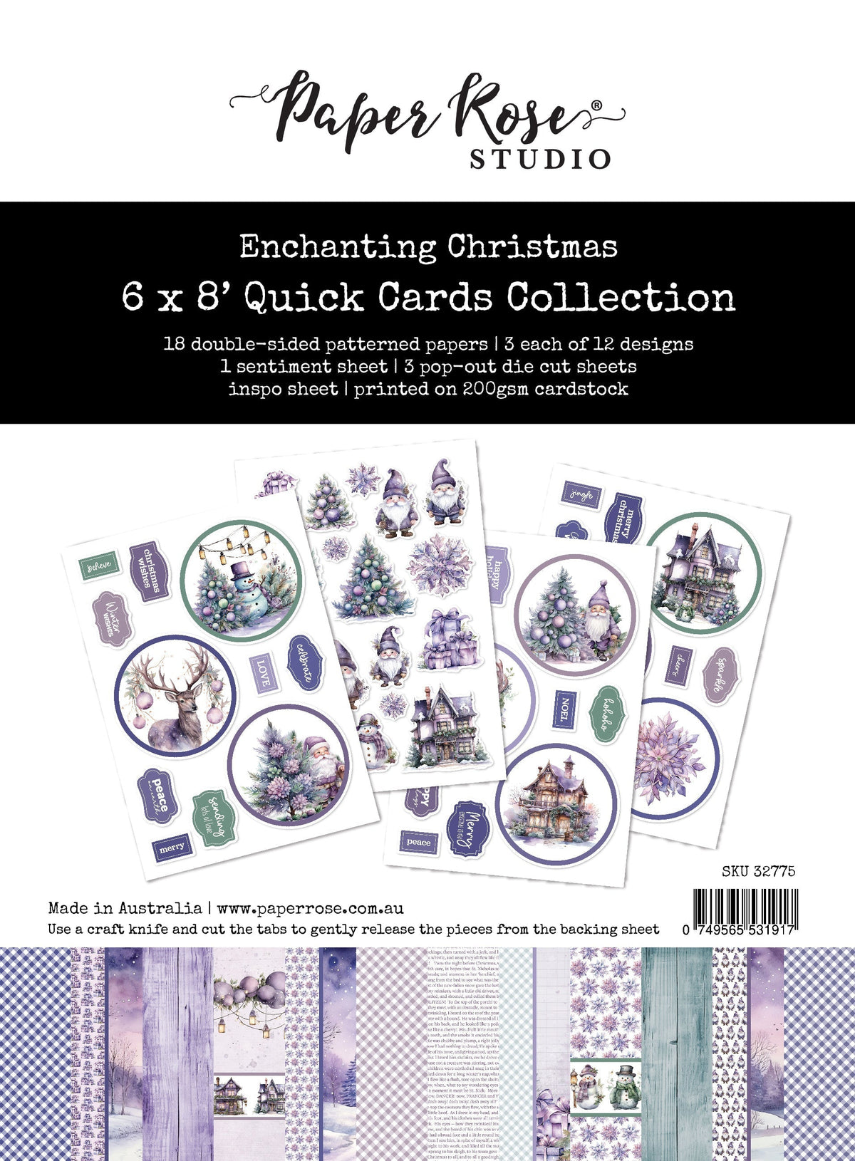 Collection de cartes rapides "Noël enchanté" 6x8" 32775