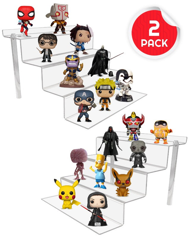 EVORETRO 4-Step Acrylic Display Stand for Action Figures | Riser RS6 Inch (Pack of 2)