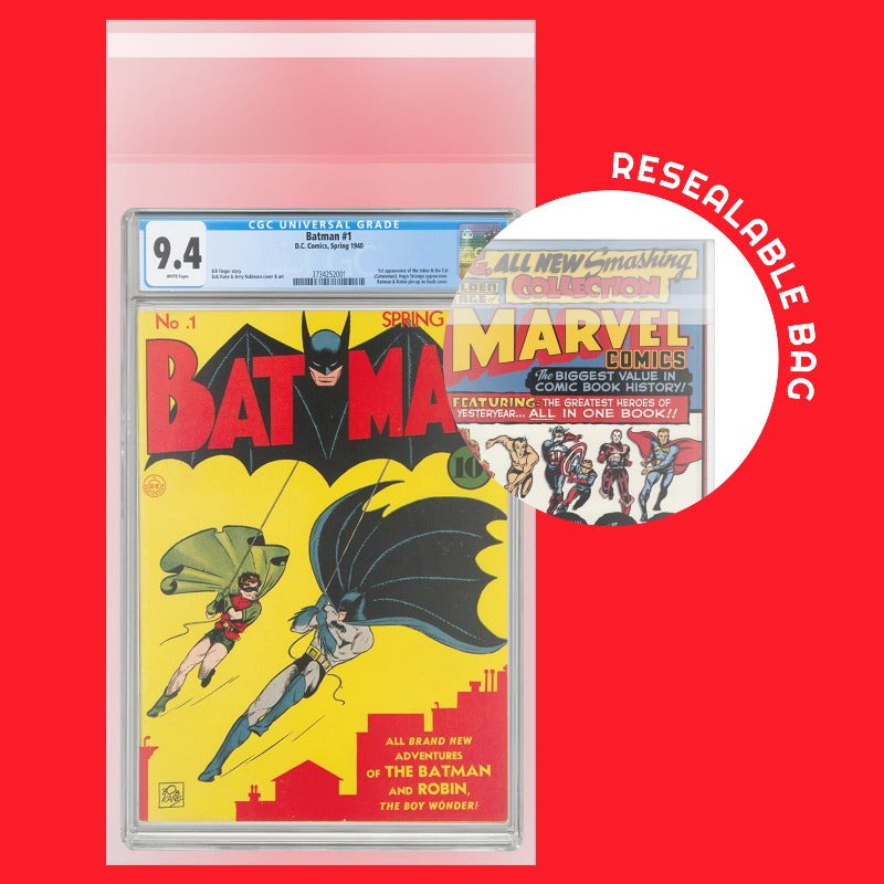 Comic Book Bags Resealable for Graded Comics - 2 MIL