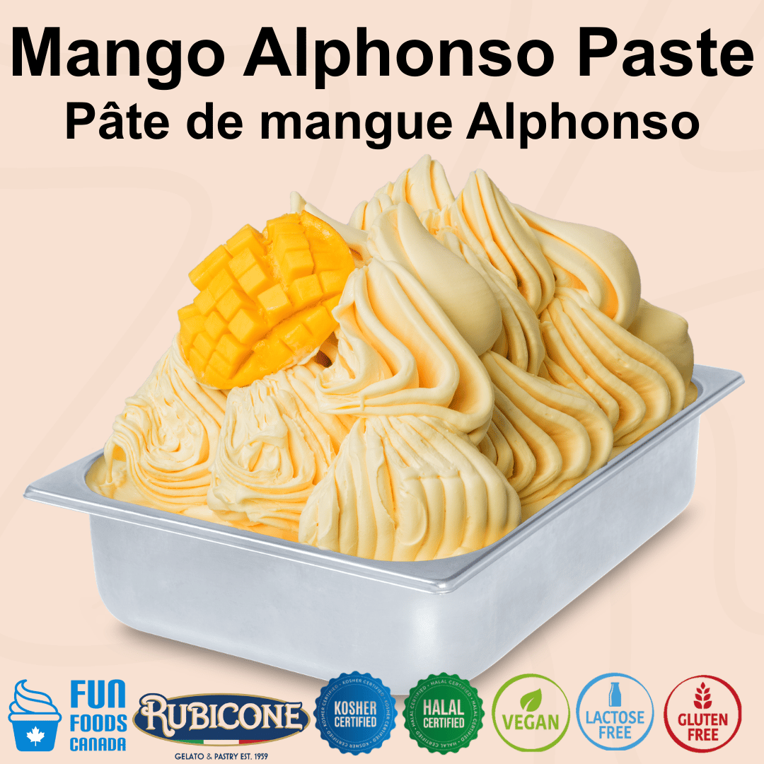 Mango Alphonso Paste - Fruit Gelato Pastes - 3 KG Bucket - Rubicone Canada - Ships Free Within Canada on Orders Above CAD $199