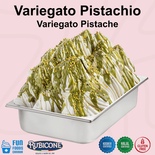 Pistachio Sundae Dessert Topping - 3 KG Bucket - Pistachio Variegate - Rubicone Canada - Made in Italy - Ships Free Within Canada on Orders Above CAD $199