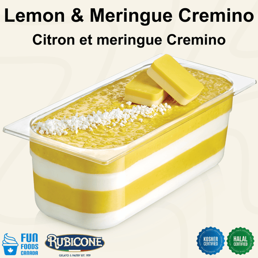 Lemon & Meringue Spreadable Filling Cream - Cremino Lemon & Meringue - 5 KG Bucket - Rubicone Canada - Ships Free Within Canada on Orders Above CAD $199