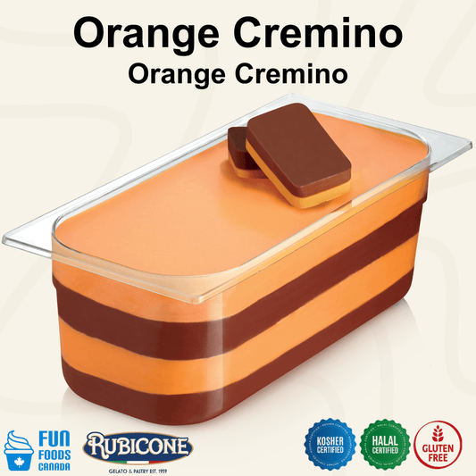 Orange Spreadable Filling Cream - Cremino Orange - 5 KG Bucket - Rubicone Canada - Ships Free Within Canada on Orders Above CAD $199