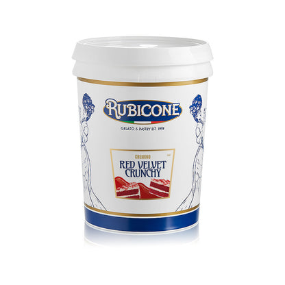Crunchy Red Velvet Spreadable Filling Cream - Cremino Red Velvet Crunchy - 5 KG Bucket - Rubicone Canada - Ships Free Within Canada on Orders Above CAD $199