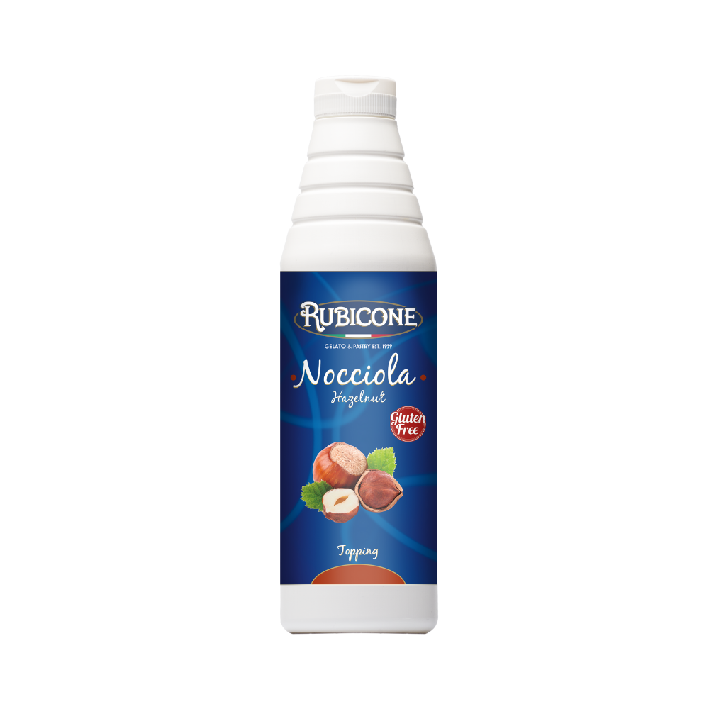 Hazelnut Topping - 1 KG Squeeze Bottle - Rubicone Canada - Ships Free Within Canada on Orders Above CAD $199
