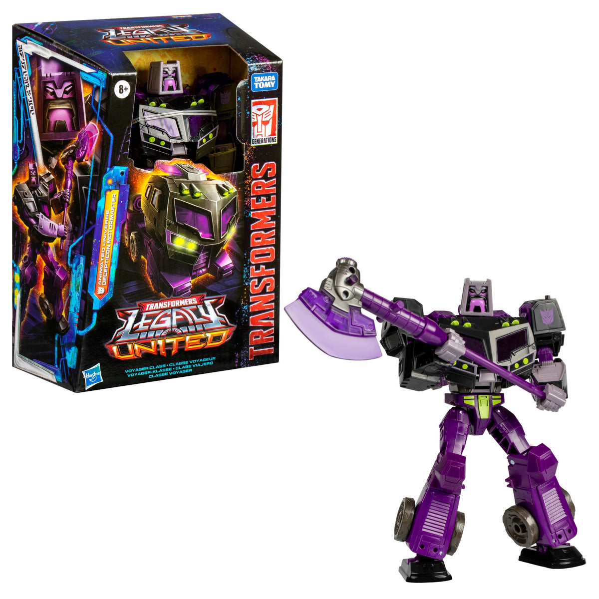 Transformers Legacy United Classe Voyageur : Motormaster Decepticon de l'univers animé