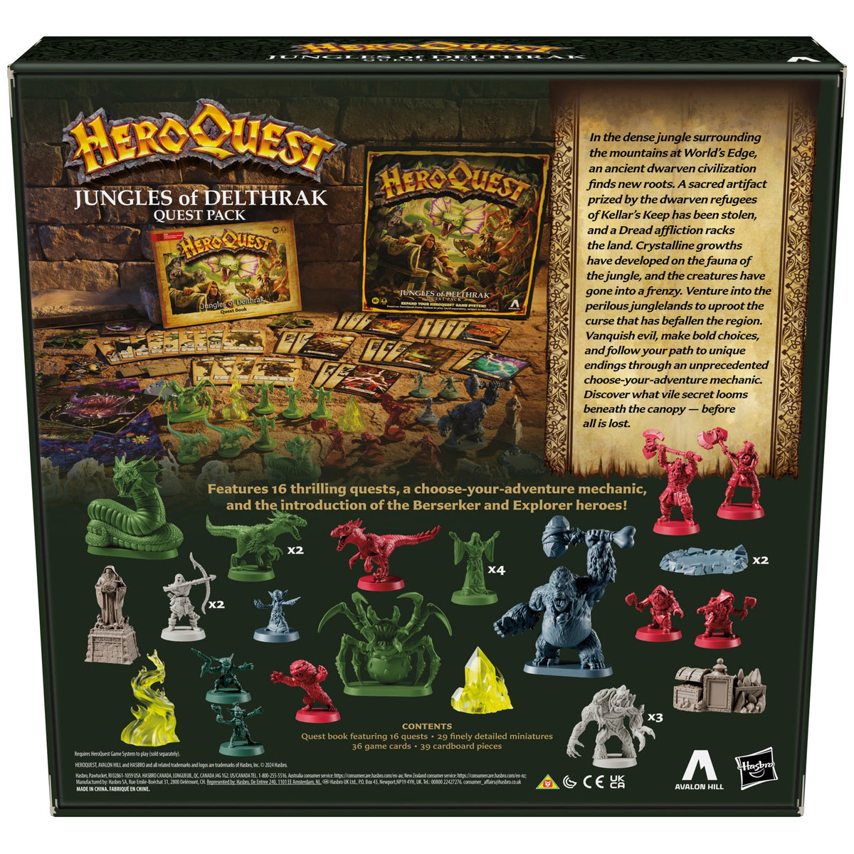 Avalon Hill HeroQuest Les Jungles de Delthrak Pack de Quêtes
