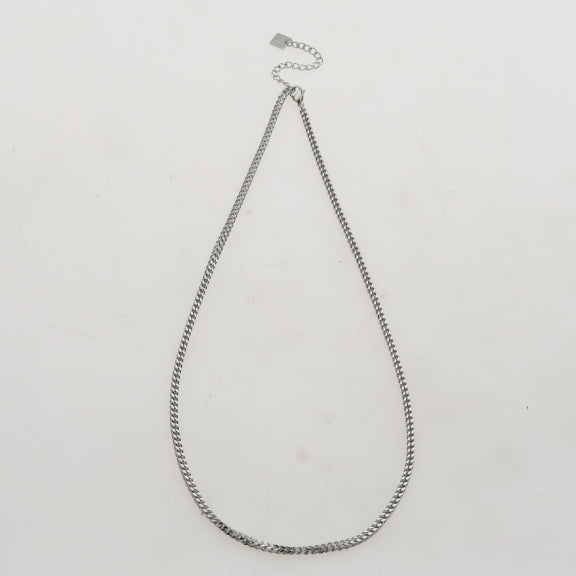 FARAH 16" : Collier Chaîne Maille Cubaine Argent