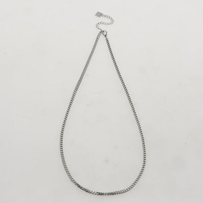 FARAH 16" : Collier Chaîne Maille Cubaine Argent