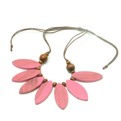 Collier Pétale en Bois