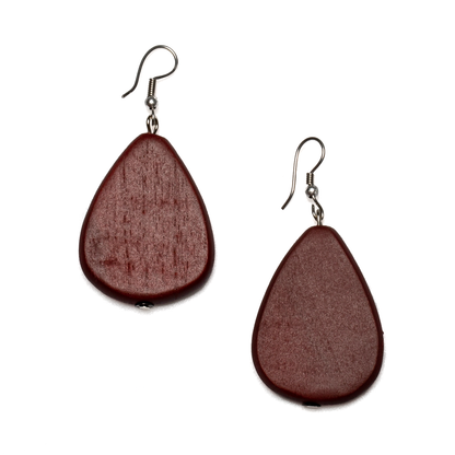 Wooden Pebble Earring