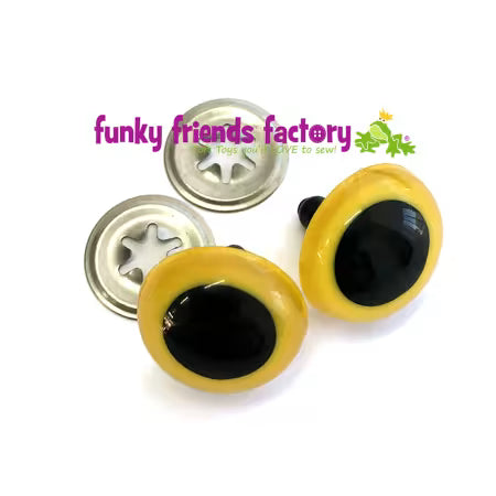 Funky Friends - Toy Eyes Crystal - 21mm Yellow