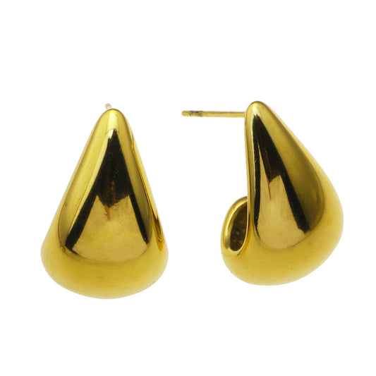 FORIA Gold : Boucles d'oreilles clous gouttelettes style épais légères - Affirmation de soi