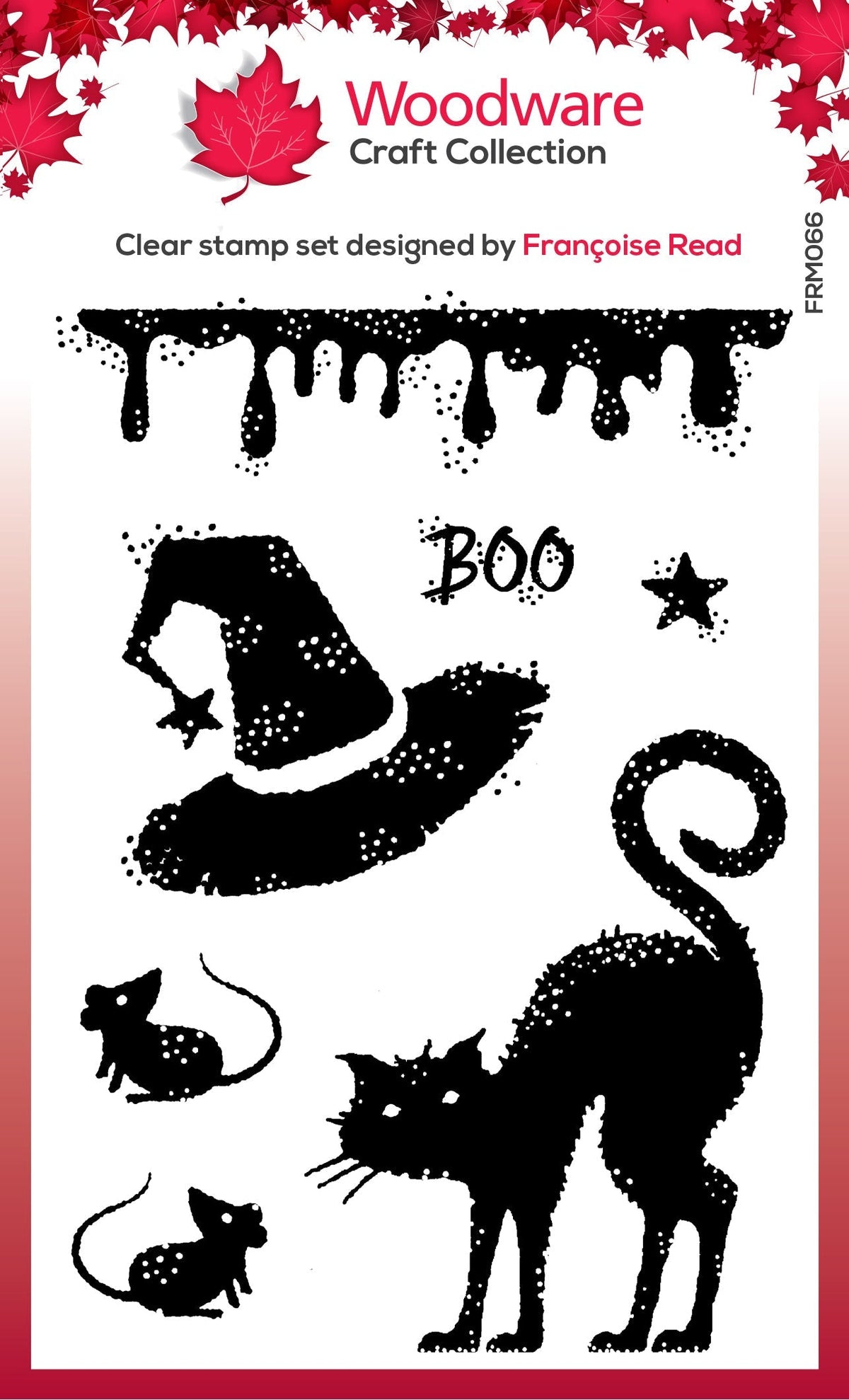 Woodware Clear Singles Halloween Props 7,6 cm x 10,2 cm Planche de Tampons