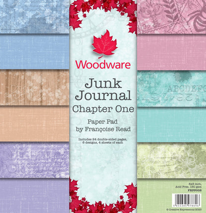 Woodware Francoise Read Junk Journal Chapitre Un Bloc de Papiers 20x20cm