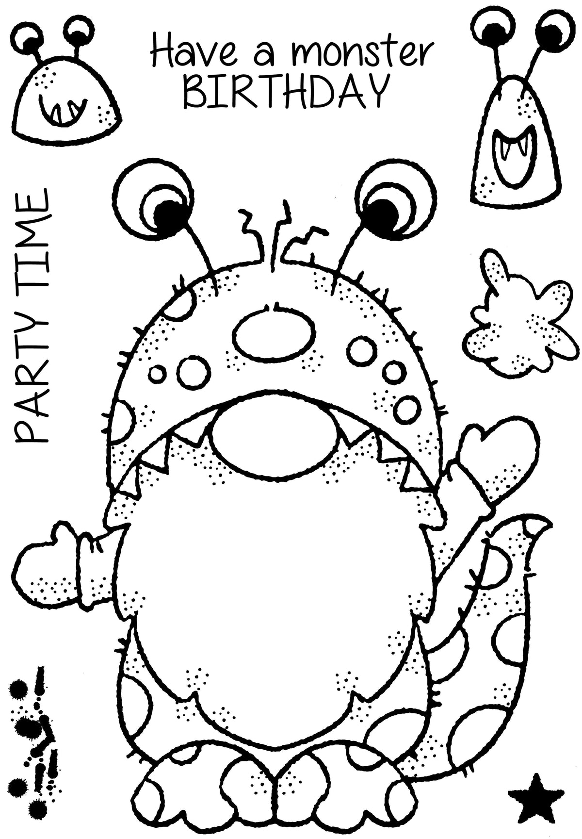 Woodware Clear Singles Monster Gnome 4 po x 6 po Jeu de Tampons