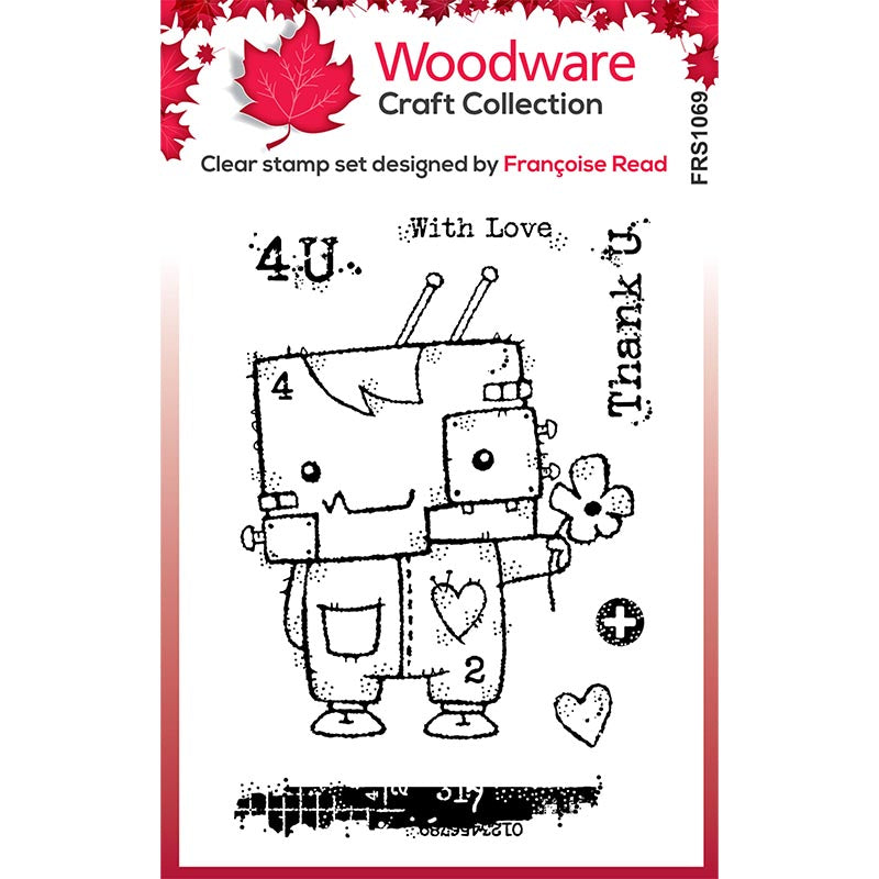 Woodware Clear Singles Merci Monstre Ensemble de Tampons 4 po x 6 po