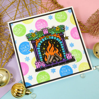 Pour l'amour des timbres - Cheminée festive