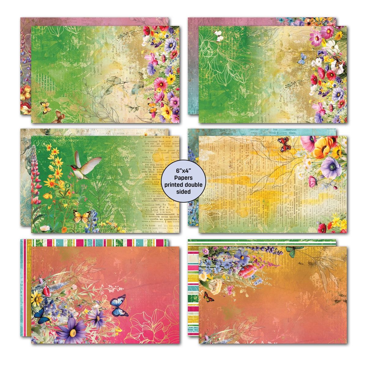 3Quarter Designs Fluttering Wings 6x4 Card Pack