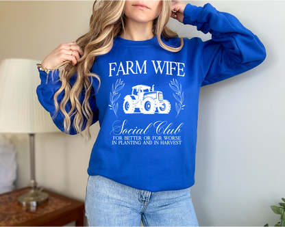 Farm Wife Social Club Unisex Crewneck | Farm Apparel | Prairie Clothing